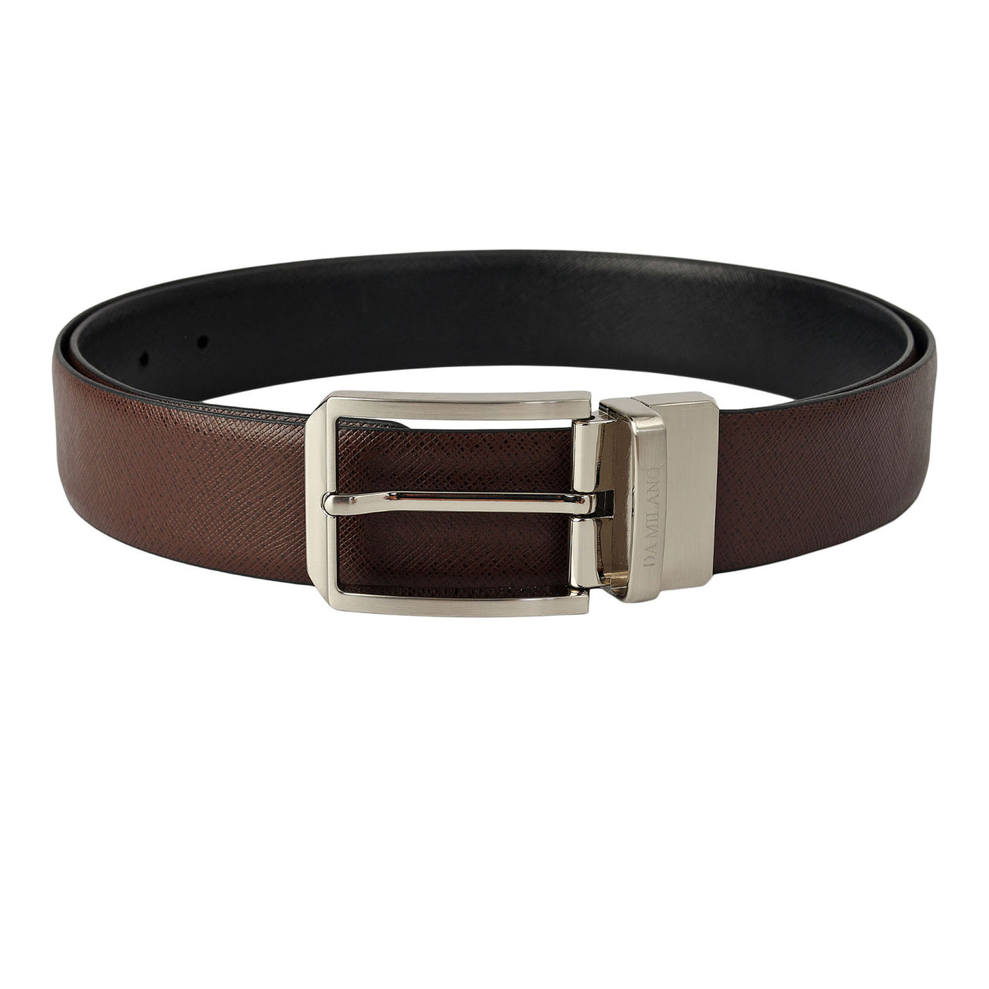 Chocolate Saffiano Franzy Mens Wallet & Belt Gift Set