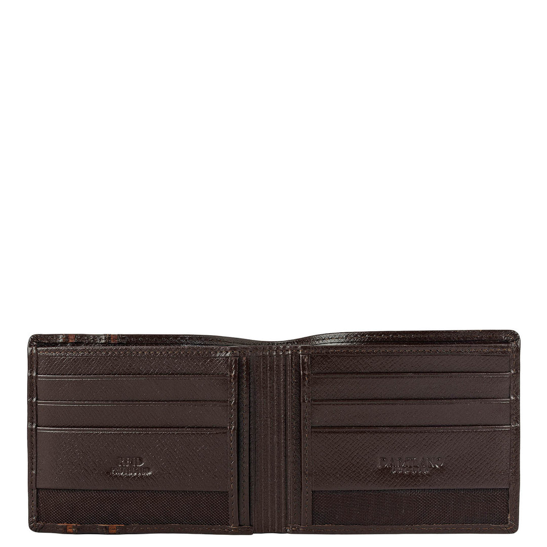 Chocolate Saffiano Franzy Mens Wallet & Belt Gift Set