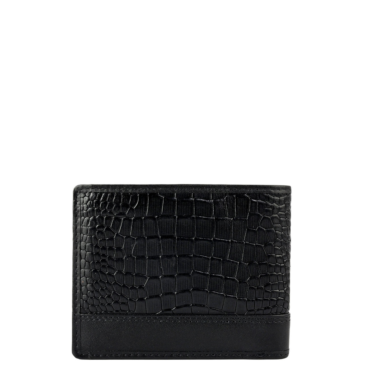 Black Croco Leather Mens Wallet & Belt Gift Set