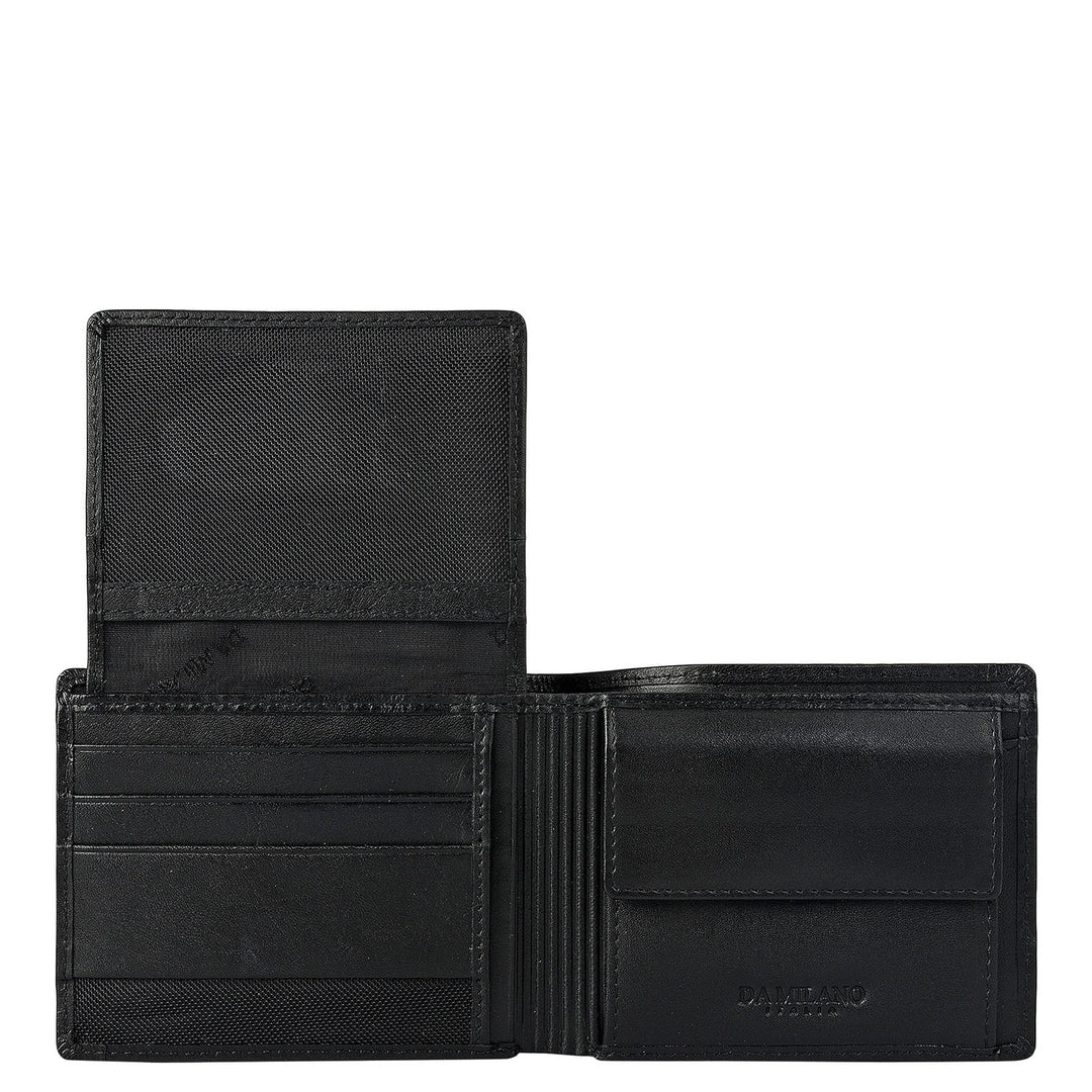 Black Croco Leather Mens Wallet & Belt Gift Set