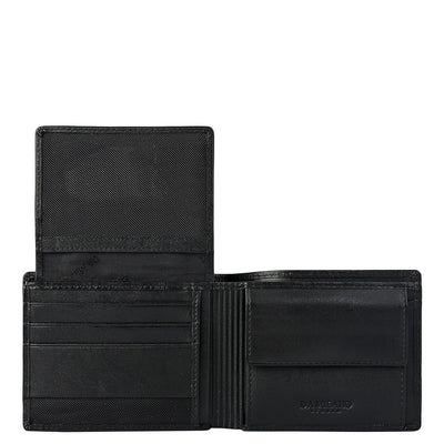 Black Croco Leather Mens Wallet & Belt Gift Set