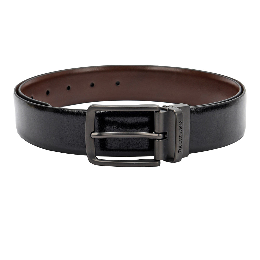 Plain Leather Men's Gift Set - Black & Cognac