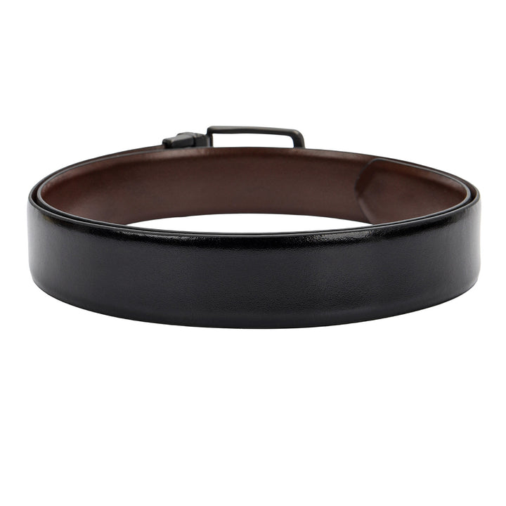 Plain Leather Men's Gift Set - Black & Cognac