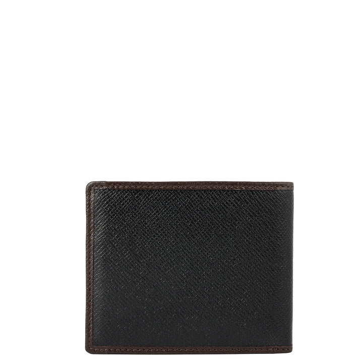 Black Saffiano Franzy Leather Mens Wallet & Belt Gift Set