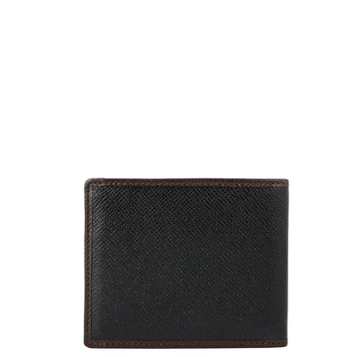 Black Saffiano Franzy Leather Mens Wallet & Belt Gift Set