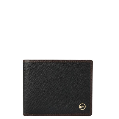 Black Saffiano Franzy Leather Mens Wallet & Belt Gift Set