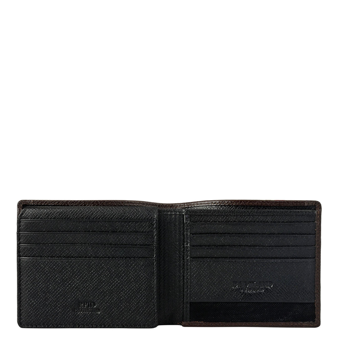 Black Saffiano Franzy Leather Mens Wallet & Belt Gift Set