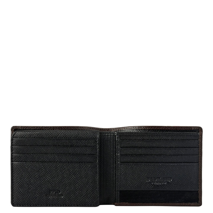 Black Saffiano Franzy Leather Mens Wallet & Belt Gift Set