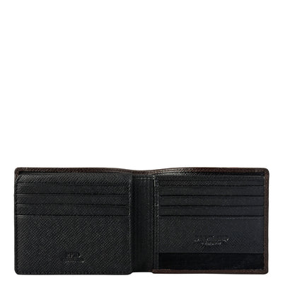 Black Saffiano Franzy Leather Mens Wallet & Belt Gift Set