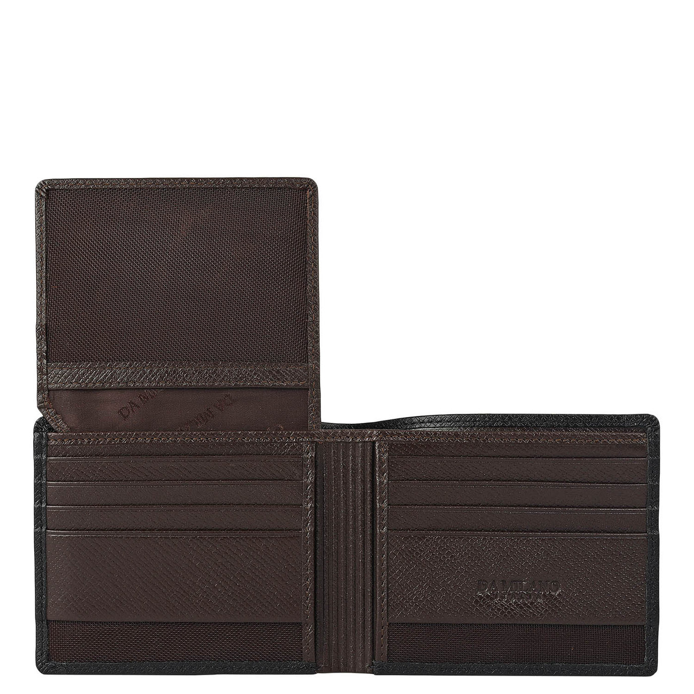 Chocolate Saffiano Franzy Leather Mens Wallet & Belt Gift Set