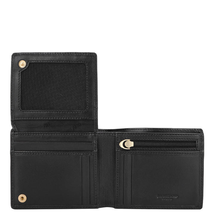 Plain Leather Men's Gift Set - Black