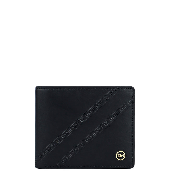 Black Plain Leather Mens Wallet & Belt Gift Set