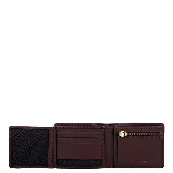 Brown Plain Leather Mens Wallet & Belt Gift Set