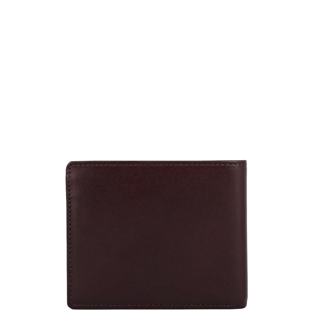 Brown Plain Leather Mens Wallet & Belt Gift Set
