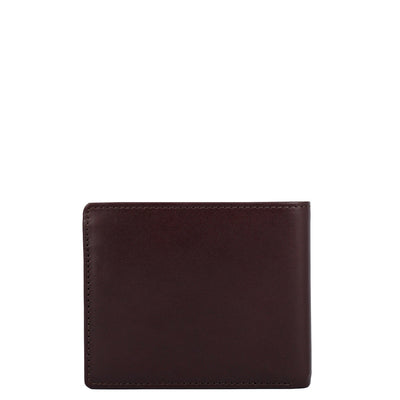 Brown Plain Leather Mens Wallet & Belt Gift Set