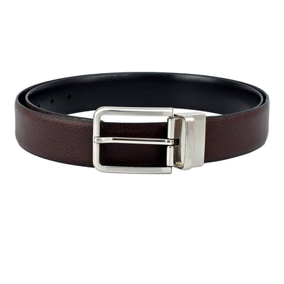 Brown Plain Leather Mens Wallet & Belt Gift Set