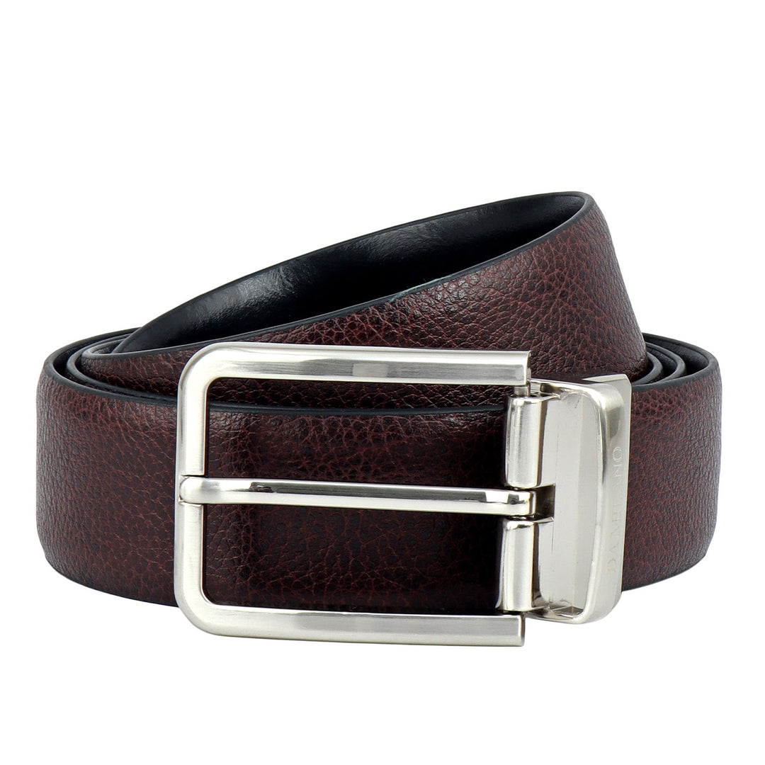 Brown Plain Leather Mens Wallet & Belt Gift Set