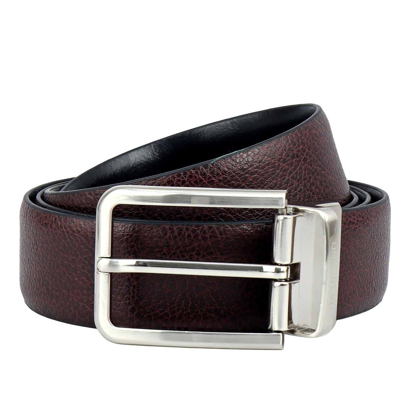 Brown Plain Leather Mens Wallet & Belt Gift Set