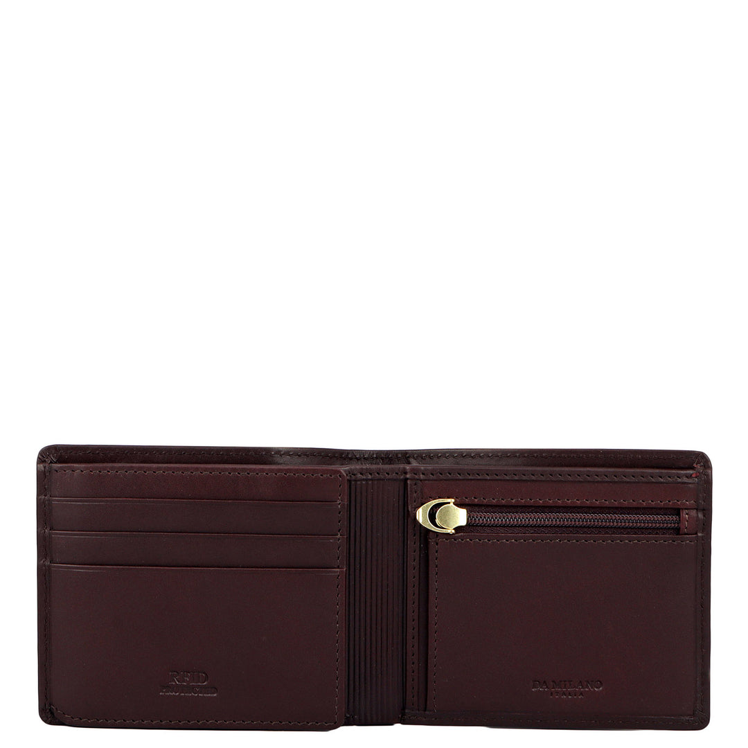 Brown Plain Leather Mens Wallet & Belt Gift Set