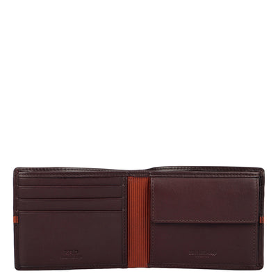 Brown Plain Leather Mens Wallet & Belt Gift Set