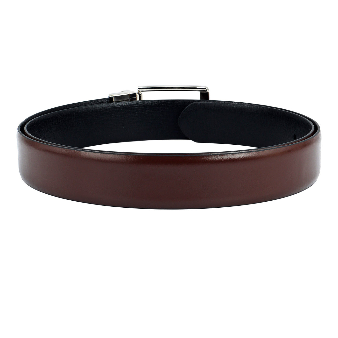 Brown Plain Leather Mens Wallet & Belt Gift Set