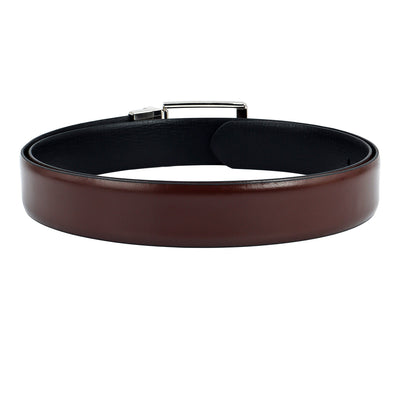 Brown Plain Leather Mens Wallet & Belt Gift Set