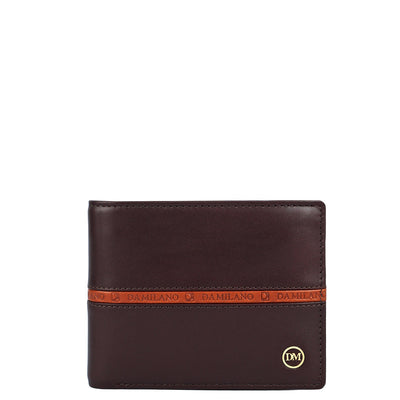 Brown Plain Leather Mens Wallet & Belt Gift Set