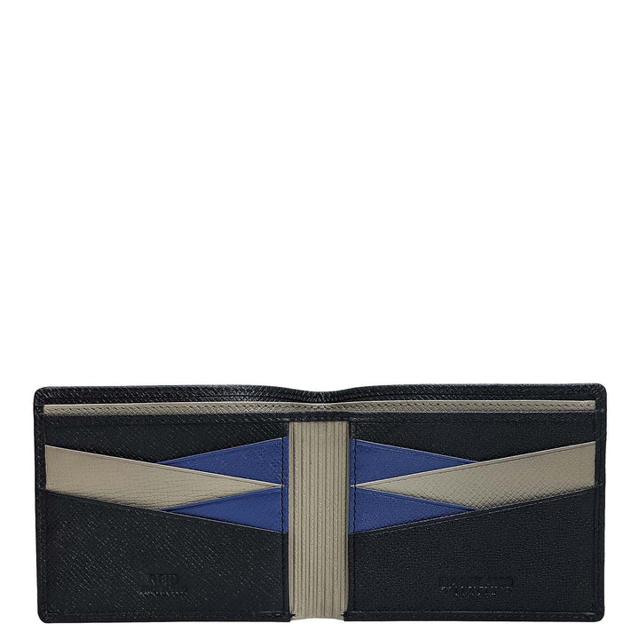 Black Saffiano Franzy Leather Mens Wallet & Belt Gift Set