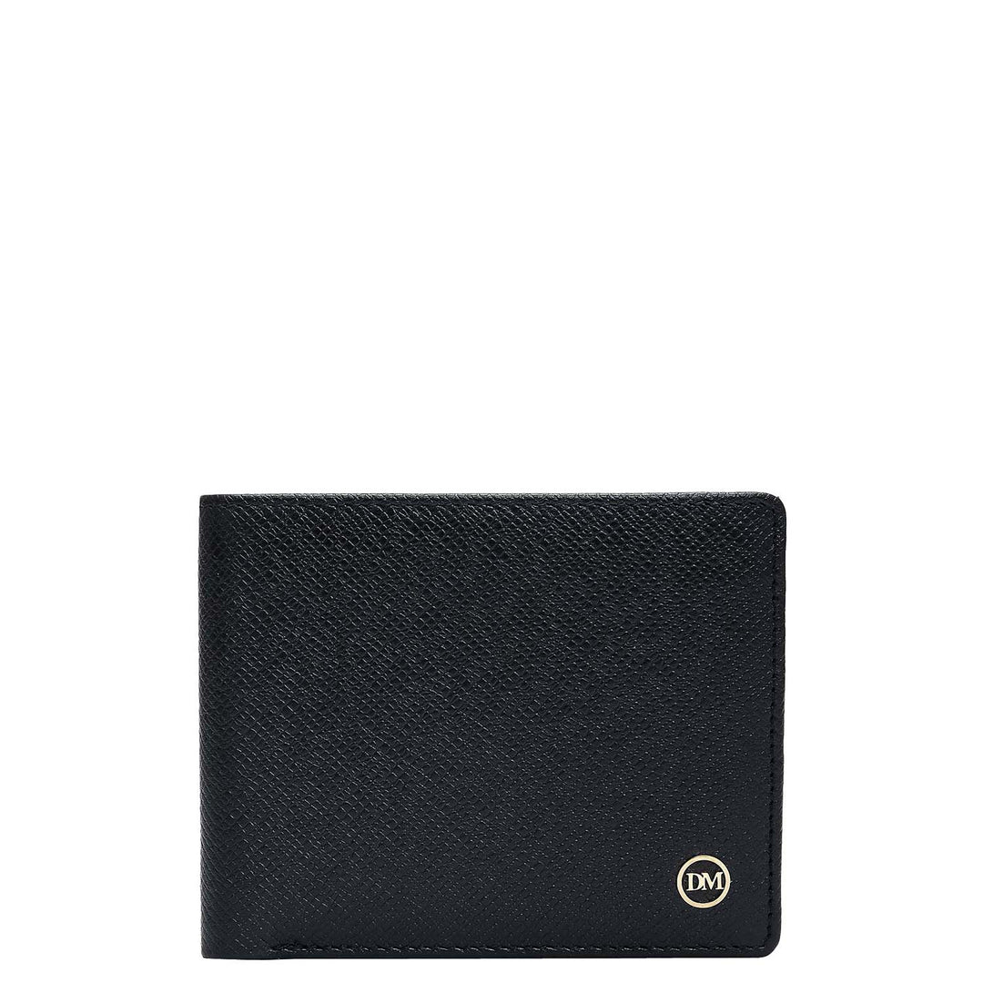 Black Saffiano Franzy Leather Mens Wallet & Belt Gift Set