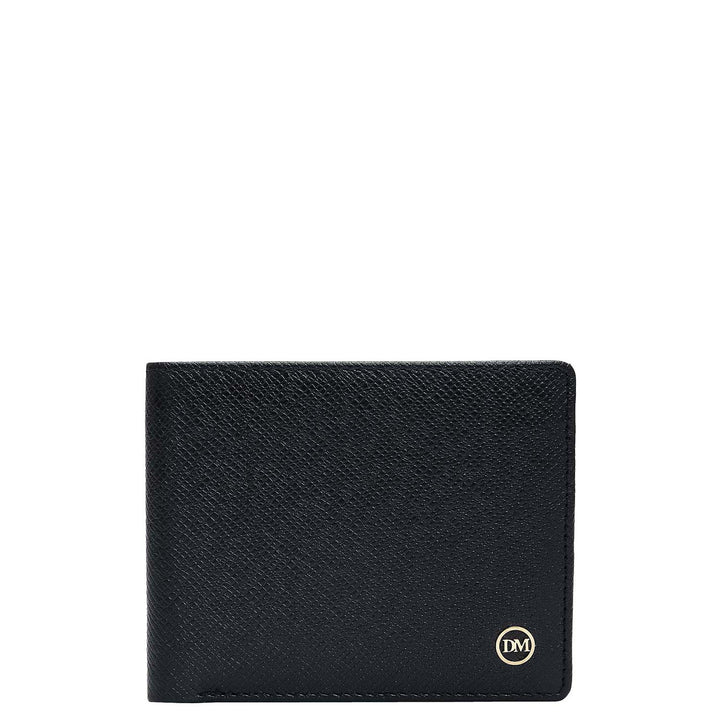 Black Saffiano Franzy Leather Mens Wallet & Belt Gift Set