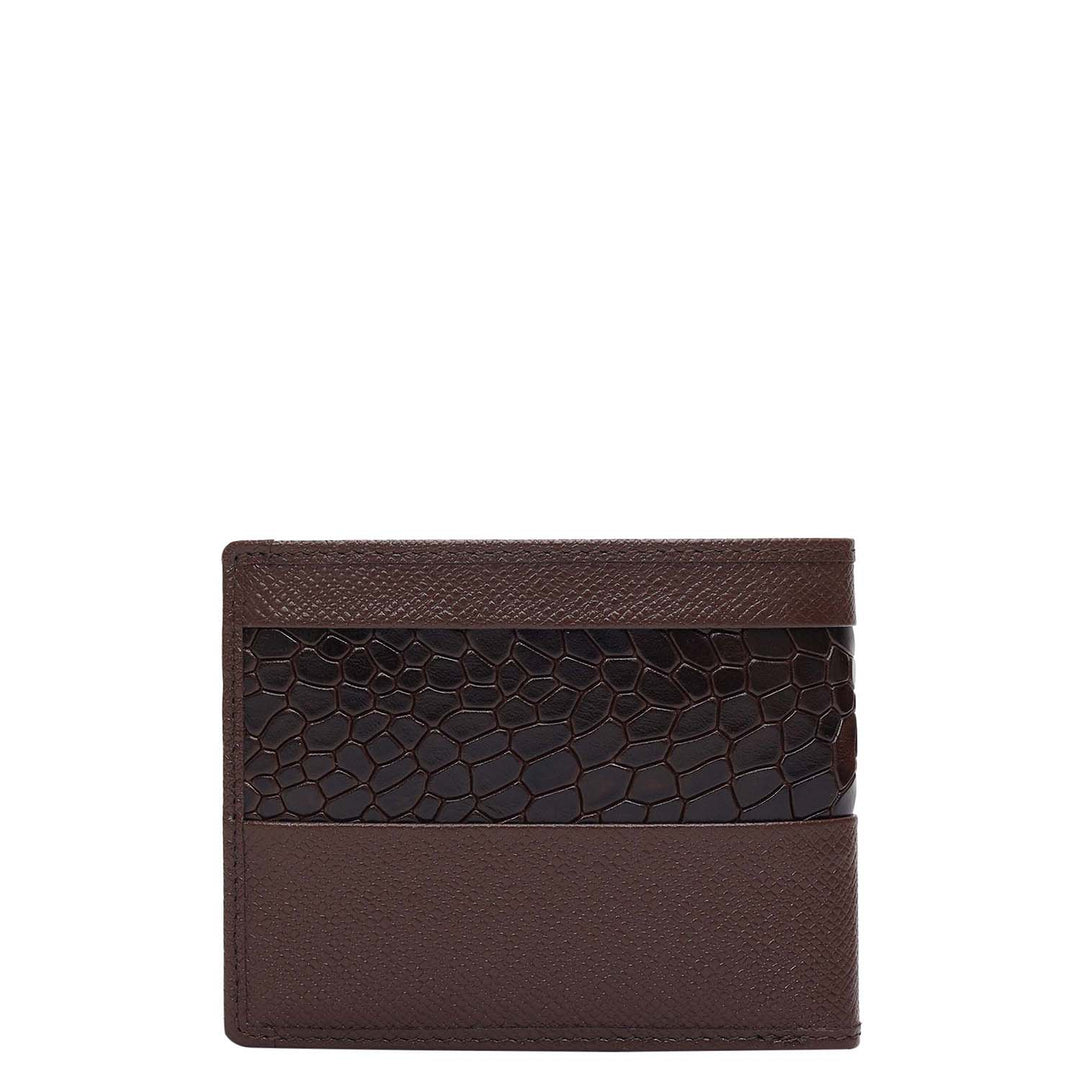 Walnut Croco Franzy Leather Mens Wallet & Belt Gift Set