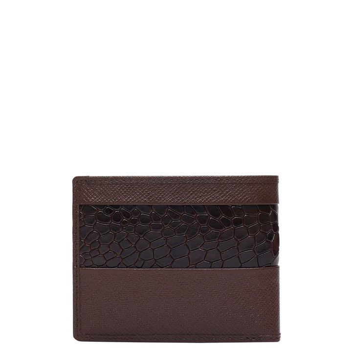 Walnut Croco Franzy Leather Mens Wallet & Belt Gift Set