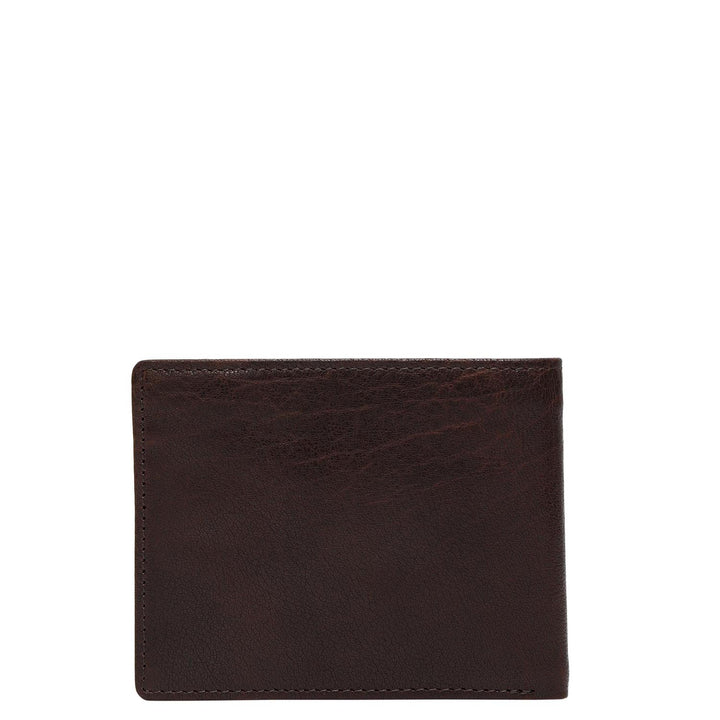 Brown Mat Plain Leather Mens Wallet & Belt Gift Set