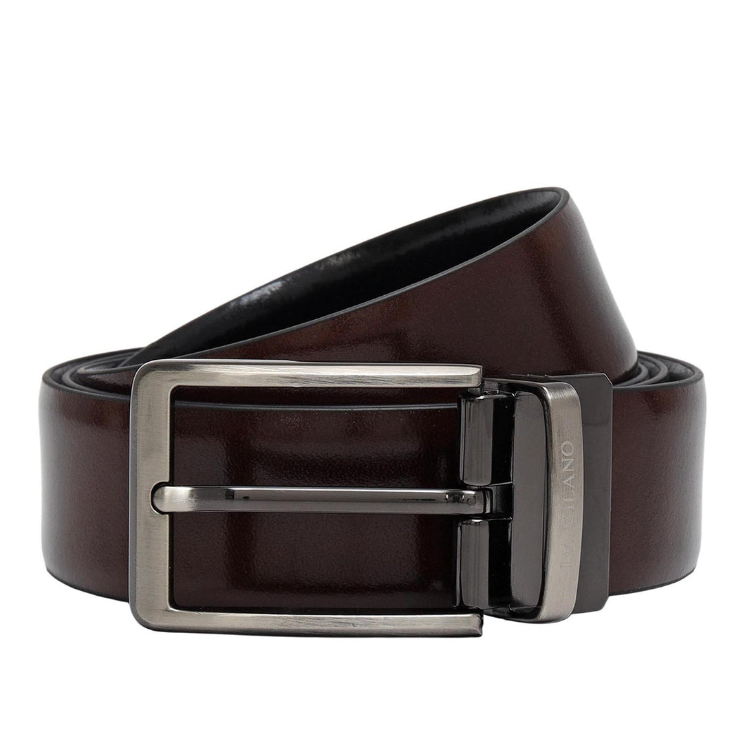 Brown Mat Plain Leather Mens Wallet & Belt Gift Set