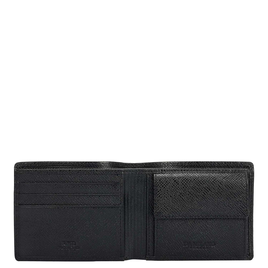 Black Saffiano Franzy Leather Mens Wallet & Belt Gift Set