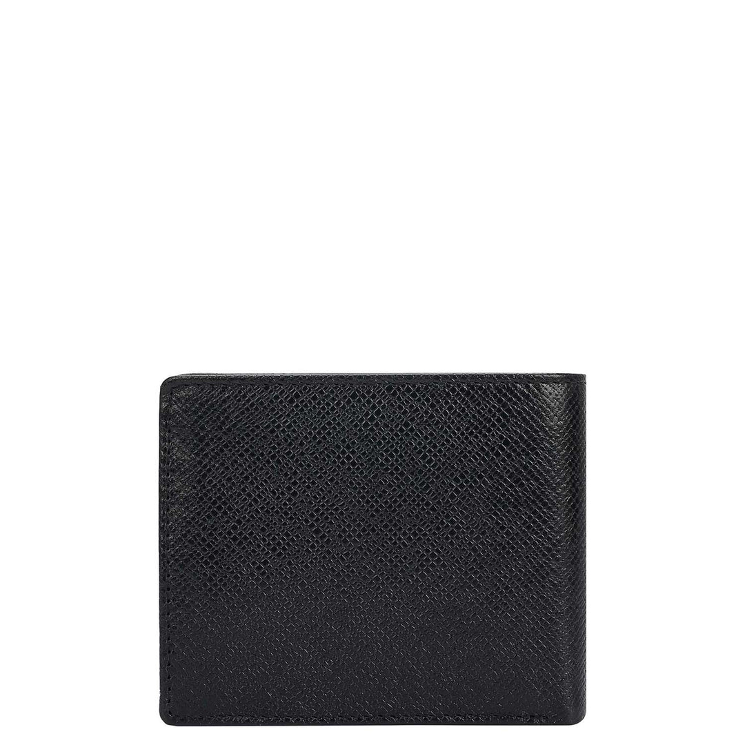 Black Saffiano Franzy Leather Mens Wallet & Belt Gift Set