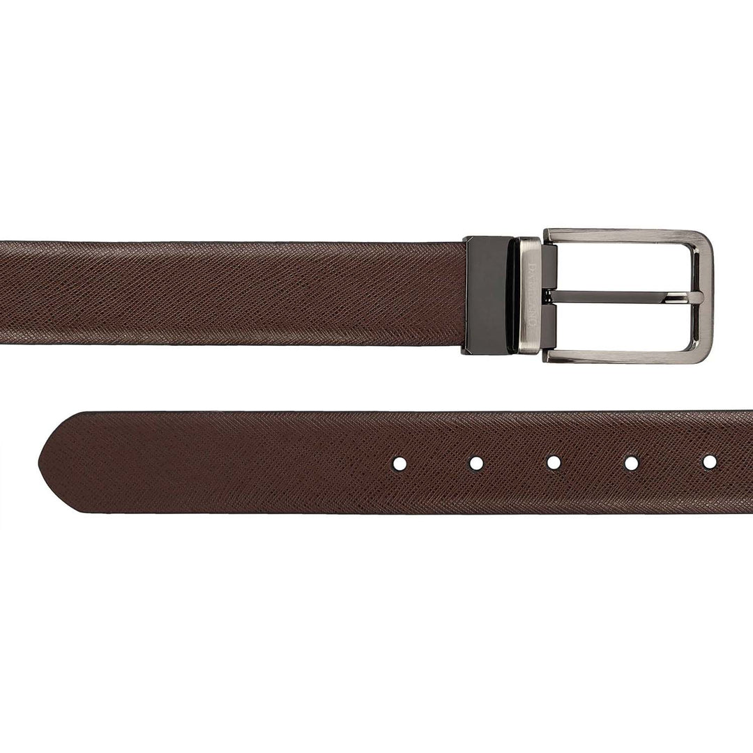 Walnut Saffiano Franzy Leather Mens Wallet & Belt Gift Set