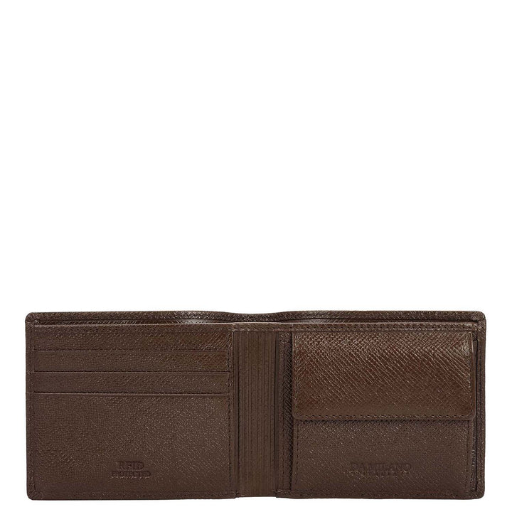Walnut Saffiano Franzy Leather Mens Wallet & Belt Gift Set