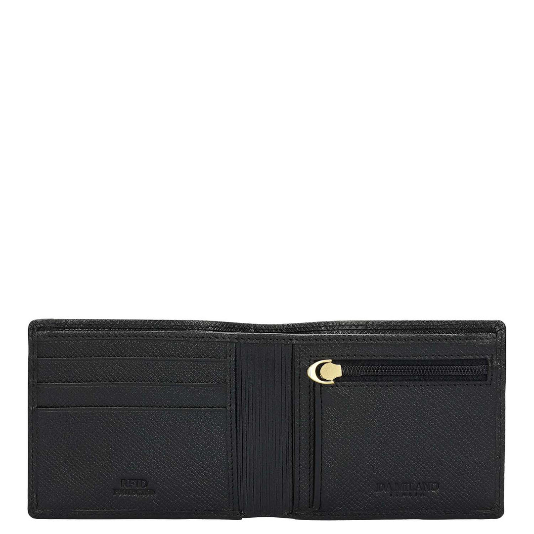 Black Croco Leather Mens Wallet & Belt Gift Set