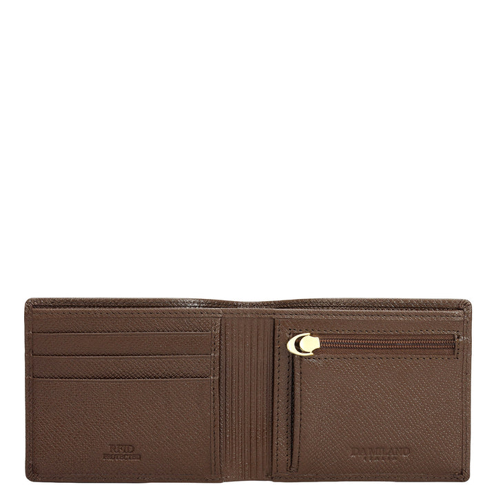 Walnut Saffiano Franzy Leather Mens Wallet & Belt Gift Set