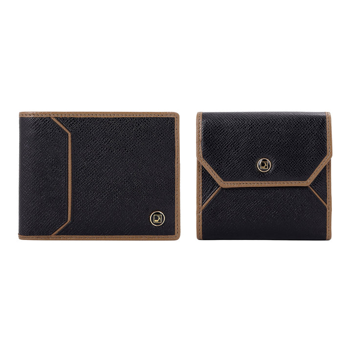 Saffiano Leather His & Her Gift Set - Black