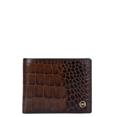 Brown Croco Leather Ladies & Mens Wallet Gift Set