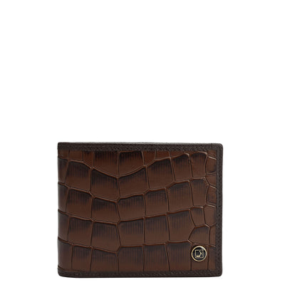 Brown Croco Mens & Ladies Wallet Gift Set