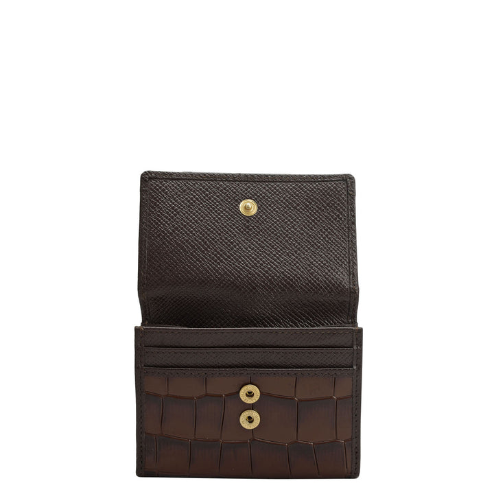 Brown Croco Mens & Ladies Wallet Gift Set