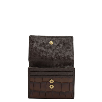 Brown Croco Mens & Ladies Wallet Gift Set