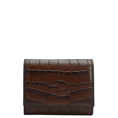 Brown Croco Mens & Ladies Wallet Gift Set