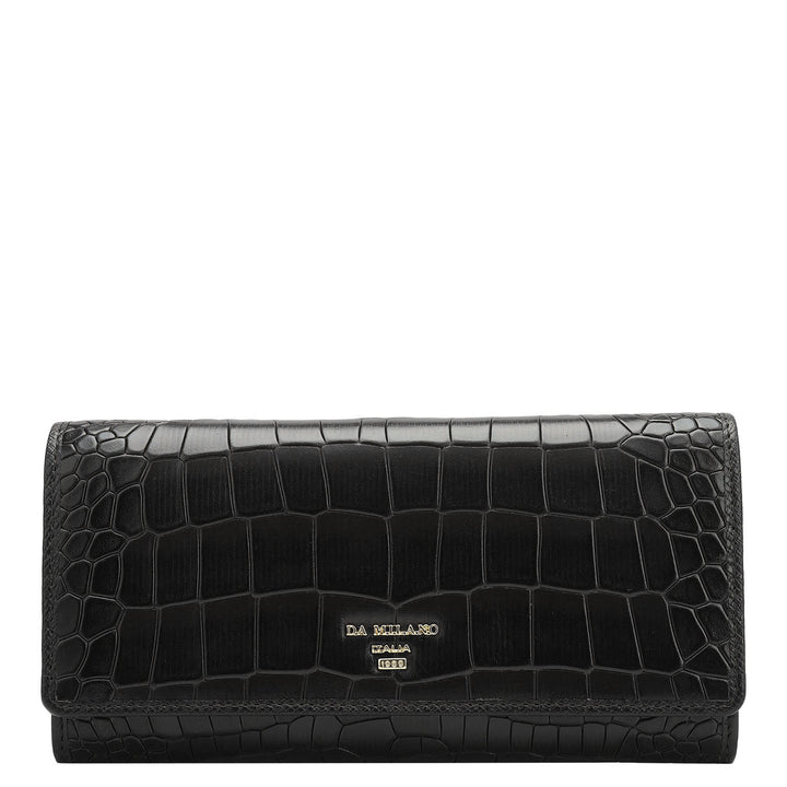 Black Croco Leather Mens & Ladies Wallet Gift Set