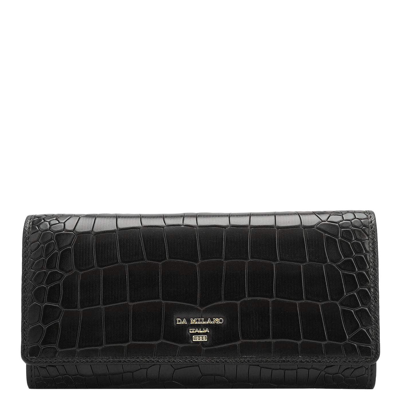 Black Croco Leather Mens & Ladies Wallet Gift Set