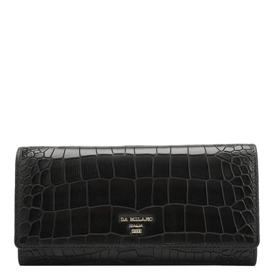 Black Croco Leather Mens & Ladies Wallet Gift Set