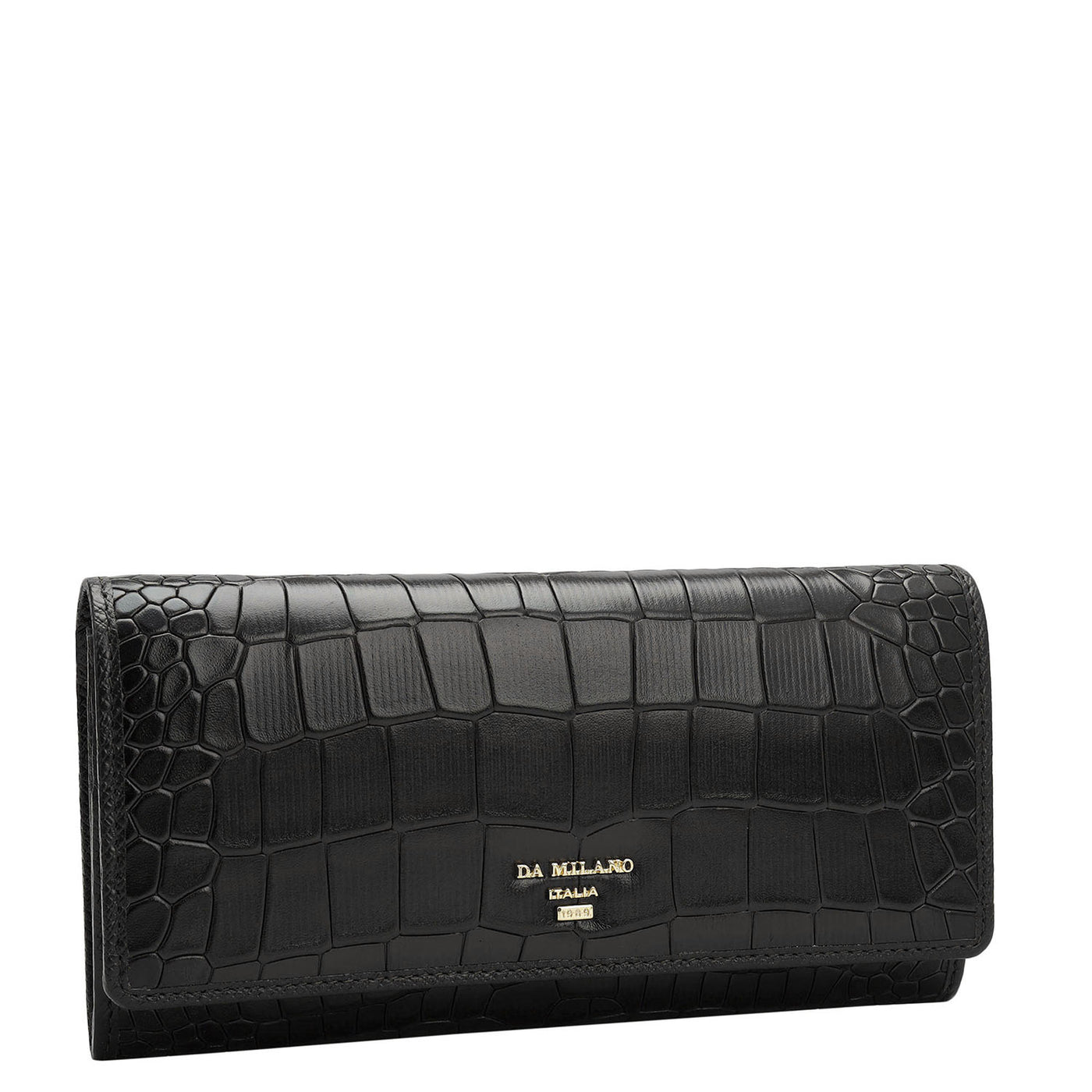 Black Croco Leather Mens & Ladies Wallet Gift Set